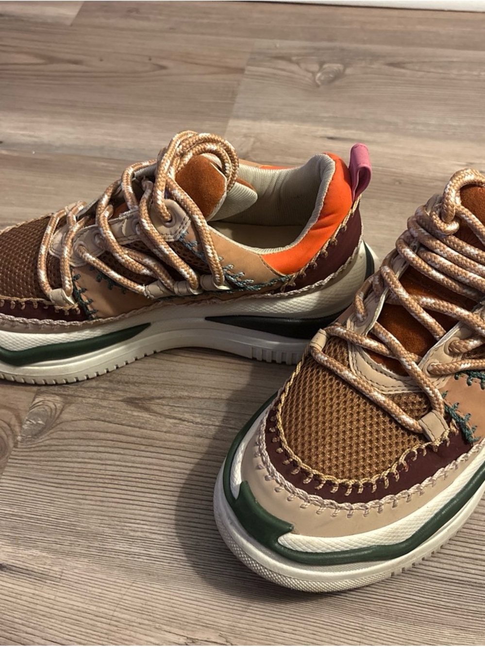 FARM Rio Women's Multi-Panel Brown & Orange Sneakers